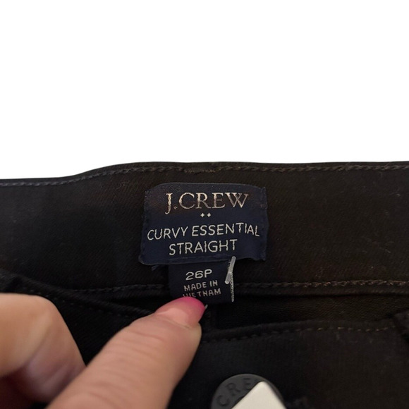 J.Crew Factory Black High Rise Curvy Straight Jeans 26P Petite Women NWT - Picture 6 of 9